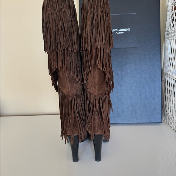 Saint Laurent fringe suede boots - Picture 7 of 12
